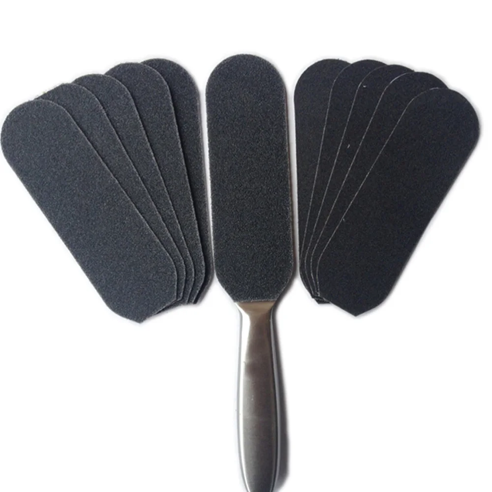 

50Pcs Foot Sandpaper Foot File Callus Cuticle Remover Tool Portable Sandpaper Pedicure Accessories Black
