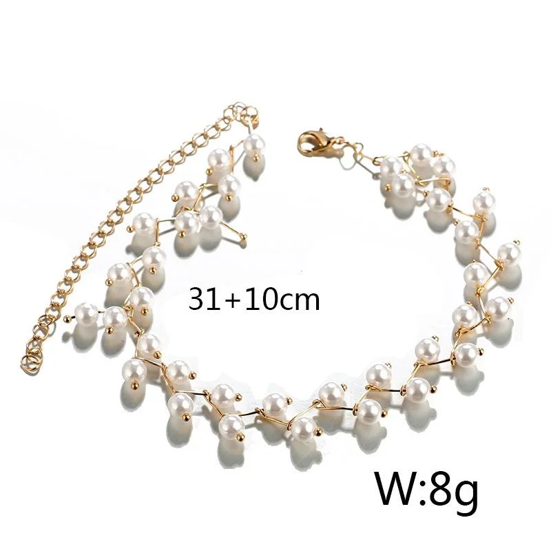 

Elegant Pearl Choker Necklace Collar Necklaces Women Wedding Party Clavicle Chain Necklace Jewelry