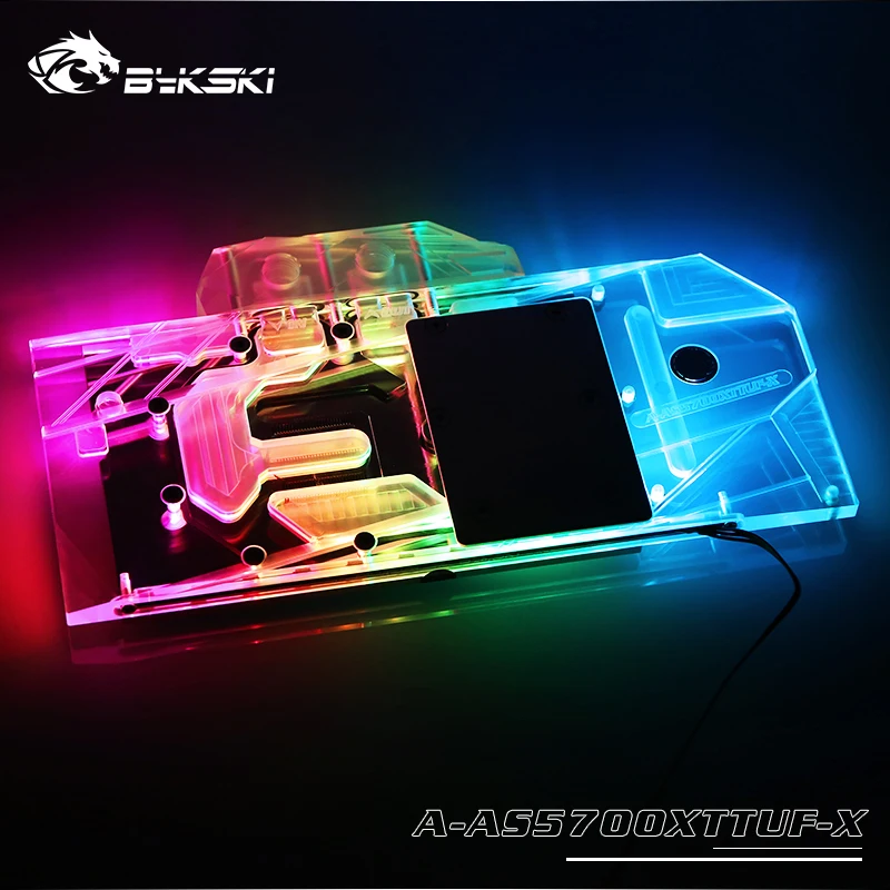 Водяной блок Bykski для ASUS TUF3 RX5700XT O8G GAMING OC полное покрытие медная фотовспышка 3
