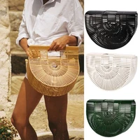 casual rattan top handle women handbags brands designer wicker woven ladies hand bags summer beach straw womens bag 2021