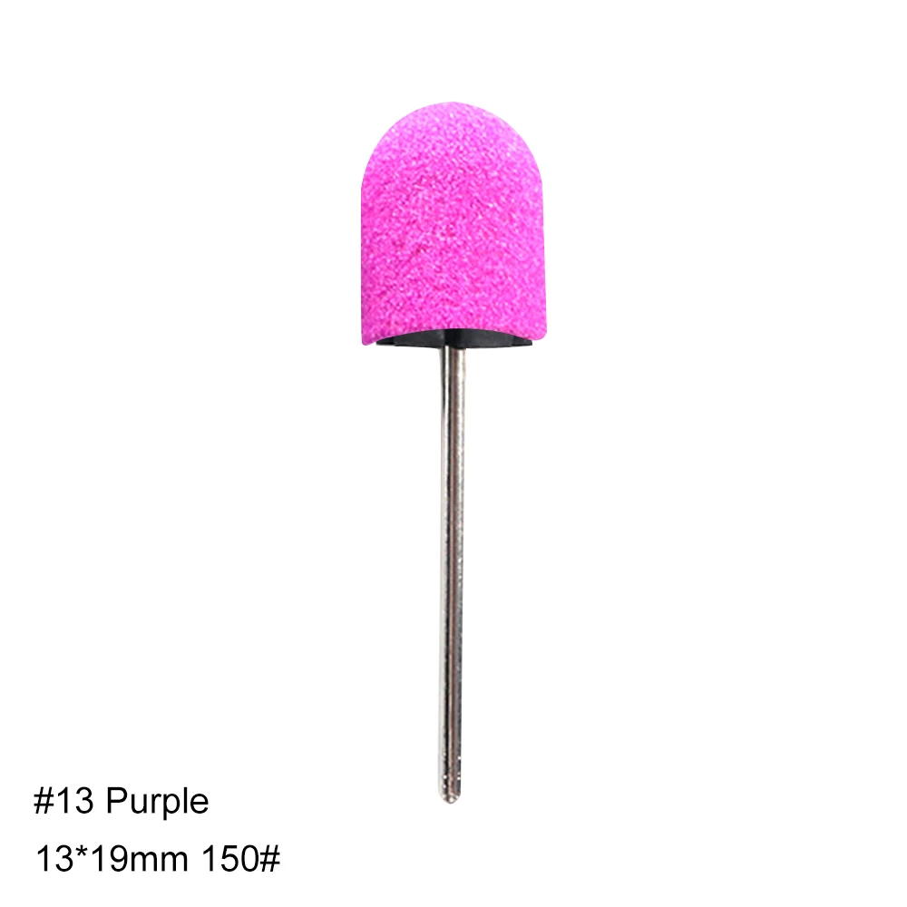No.13 purple 1 шт. шлифовальные круги для ногтей Кепки 150 Grip Rubber станок фрезерный резак для удаление маникюра гель аксессуары для педикюра инструмент LA725-1 - Цвет: No.13 purple