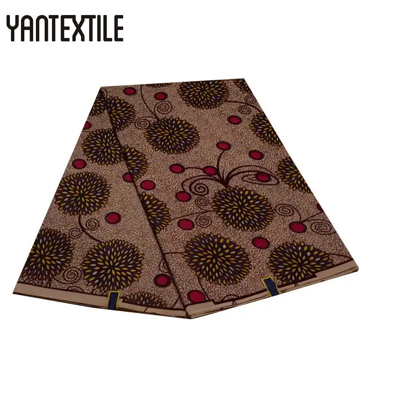 YANTEXTILE 6 ярдов Новая африканская печатная восковая ткань Tissu Africain настоящая восковая африканская ткань Анкара полиэстер нигерийская восковая ткань