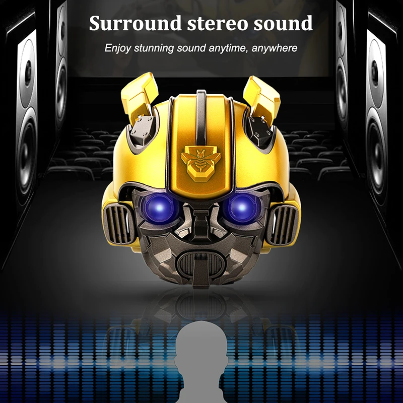 Трансформеры Bumblebee для шлема Беспроводная колонка Bluetooth 5 0 с поддержкой Fm-радио Usb