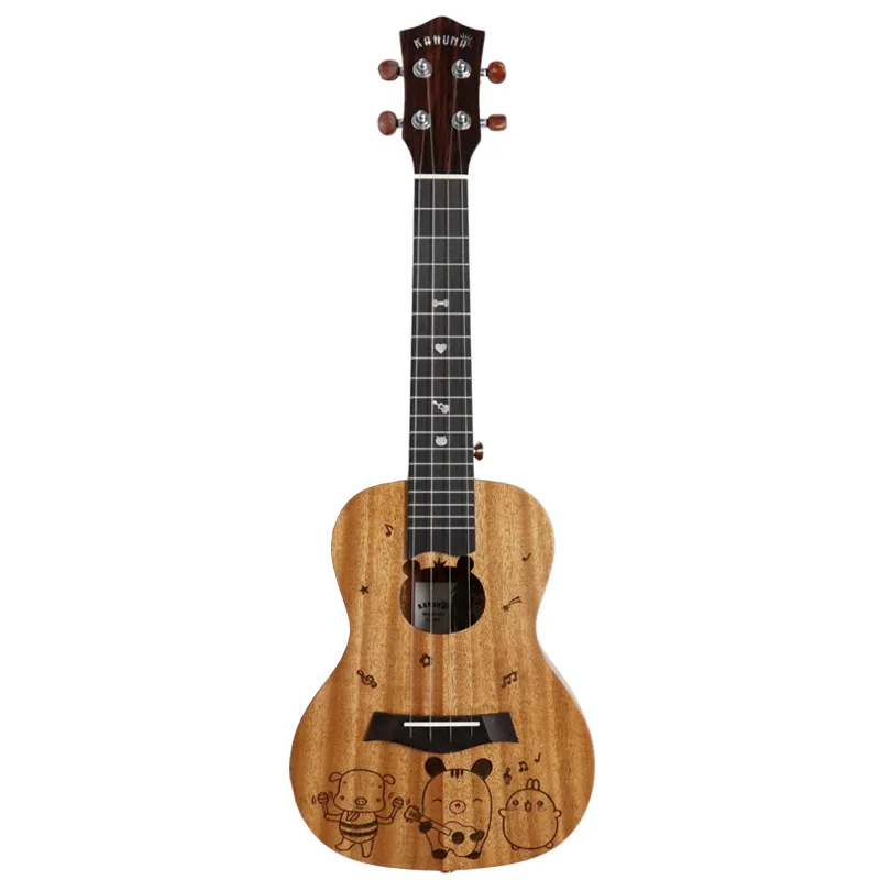 4 String Ukulele Mahogany Solid 23 Inch Rosewood Fingerboard Concert Mini Guitar Beginner Gift UK2391 | Спорт и развлечения