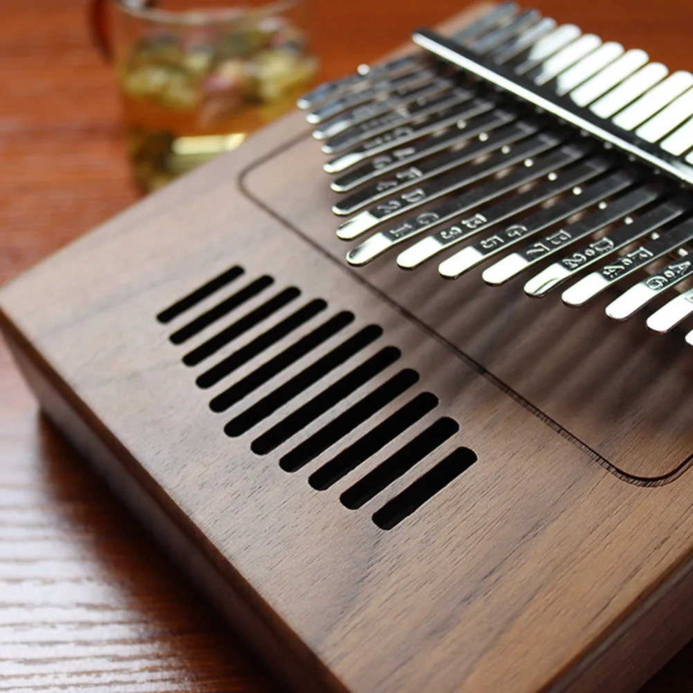 

Portable Finger Piano 17 Keys Kalimba Thumb Piano Wood Radio Shape Mahogany Body Musical Instrument for Beginner