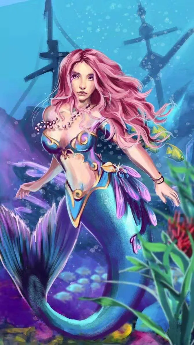 

5D DIY Diamond Painting Cartoon Mermaid Full Square Round Painted Mosaic Embroidery Cross Stitch Christmas Decorations For Home