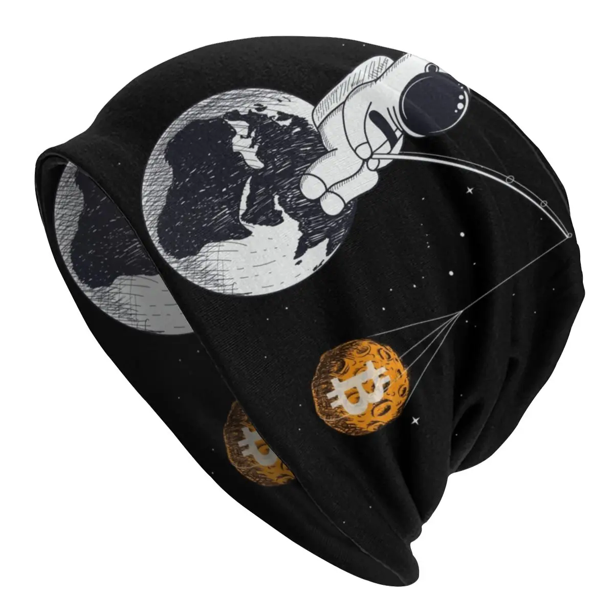 

Bitcoin Astronaut Fishing Bonnet Beanie Knitted Hat Men Women Unisex BTC Hodl Space Cryptocurrency Winter Skullies Beanies Caps