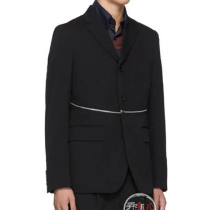 

Лидер продаж/Весенняя Мужская Новая модная индивидуализированная Повседневная куртка большого размера на заказ с плоским воротником и мол...