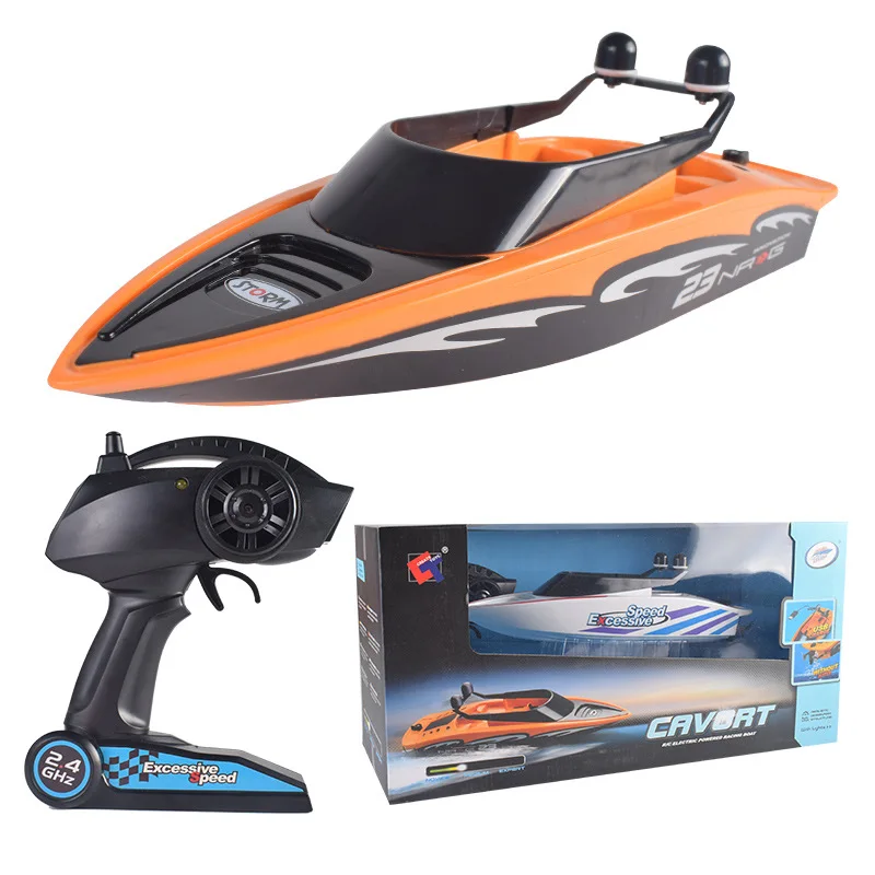 Orange Retail Box Радиоуправляемая лодка скоростная лодка 4 канала высокая скорость F1 лодки водяная игрушка электрическая гоночная скоростная лодка 4 канала водонепроницаемые игрушки - Цвет: Orange Retail Box