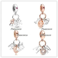 925 sterling silver charm rose gold perfect family pendant beads fit women pandora bracelet necklace diy jewelry