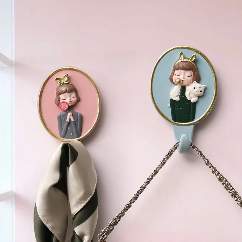 

Bubble Girl Wall Decoration Resin Hook Home Wall Coat Hook Ornaments