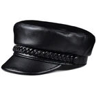 Весенние бейсболки унисекс из натуральной кожи, мужские и женские кепки в стиле панк-рок, с заклепками и золотой цепочкой, армейские, темно-синие кепки