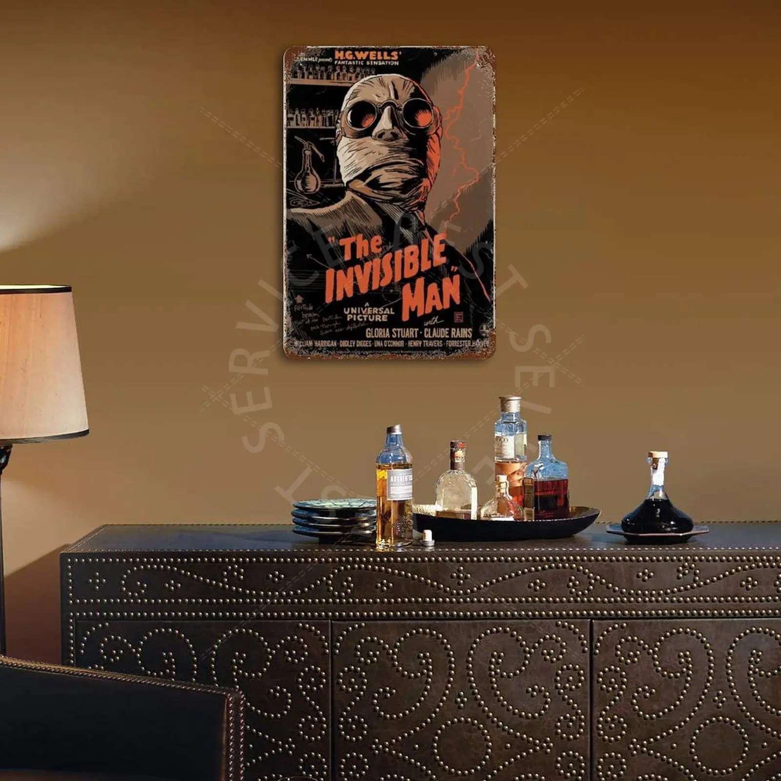 

The Invisible Man Vintage Metal Plaque Sign Bar Home Wall Decor Signs Retro Metal Poster Tin Sign Man Cave Pub kitchen Plates