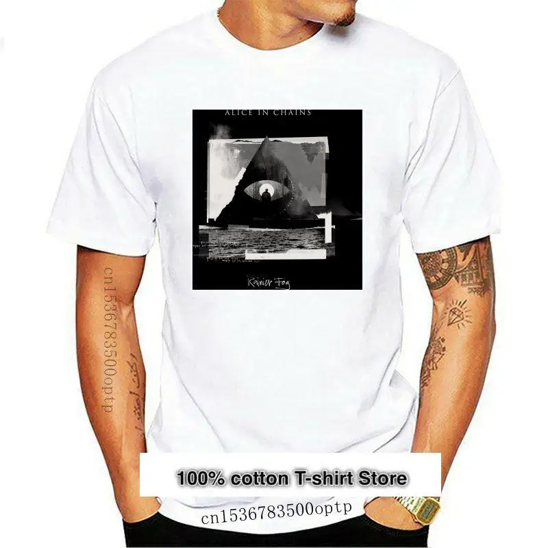 Camiseta clásica única de cadenas para hombre, camiseta negra con álbum de...