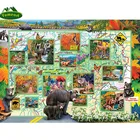 Алмазная вышивка YUMEART ручной работы, карта мира с зоопарком, 5D алмазная живопись сделай сам, вышивка крестиком, мозаика, животное, украшение зоопарка