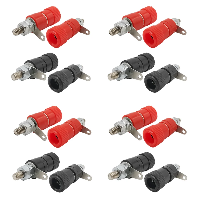 40 шт. никелированные 4 мм разъемы типа банан соединительная гайка штекер разъем