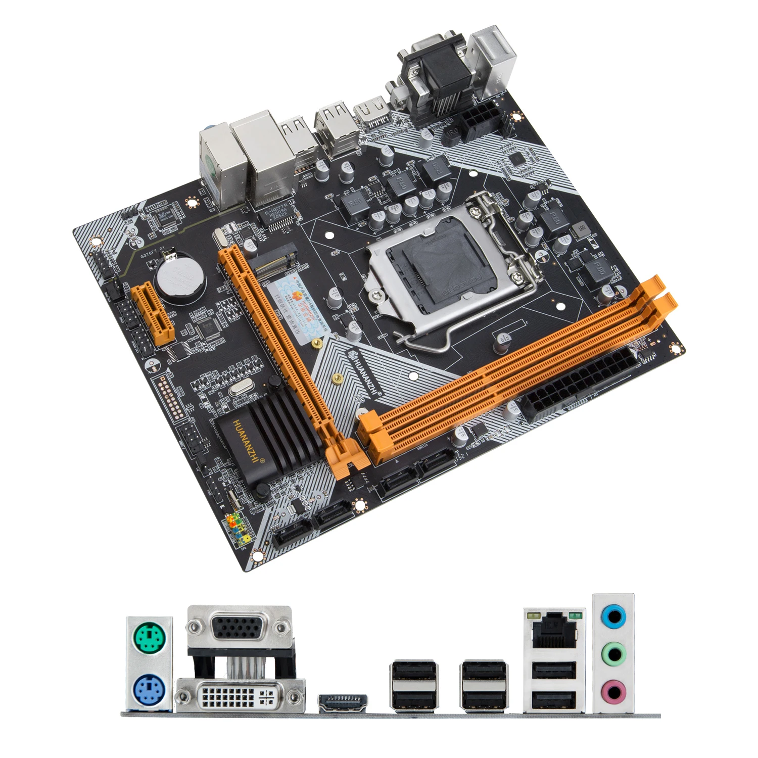 

HUANANZHI H61 Motherboard M-ATX For Intel LGA 1155 Support i3 i5 i7 DDR3 1333/1600MHz 16GB SATA M.2 USB2.0 VGA HDMI-Compatible