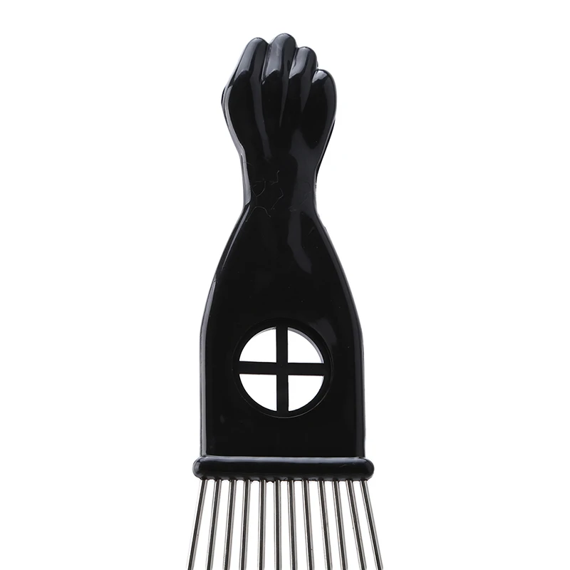 

Black Professional Salon Use Metal African Pick Combs Insert Hair Pick Comb