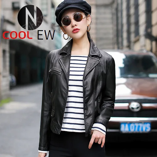 

PTSLAN new style original lambskin women's jacket natural sheepskin good quality luxury clothes classic P3967