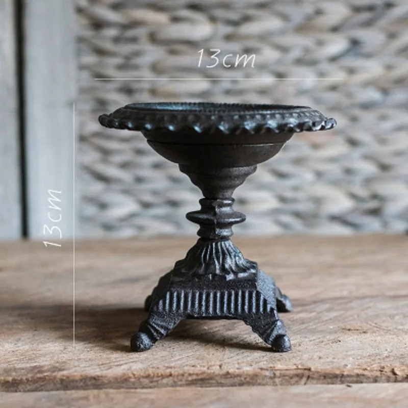 

Tall cast iron candle holders, flowers, groceries, garden and courtyard decoration, American European retro style