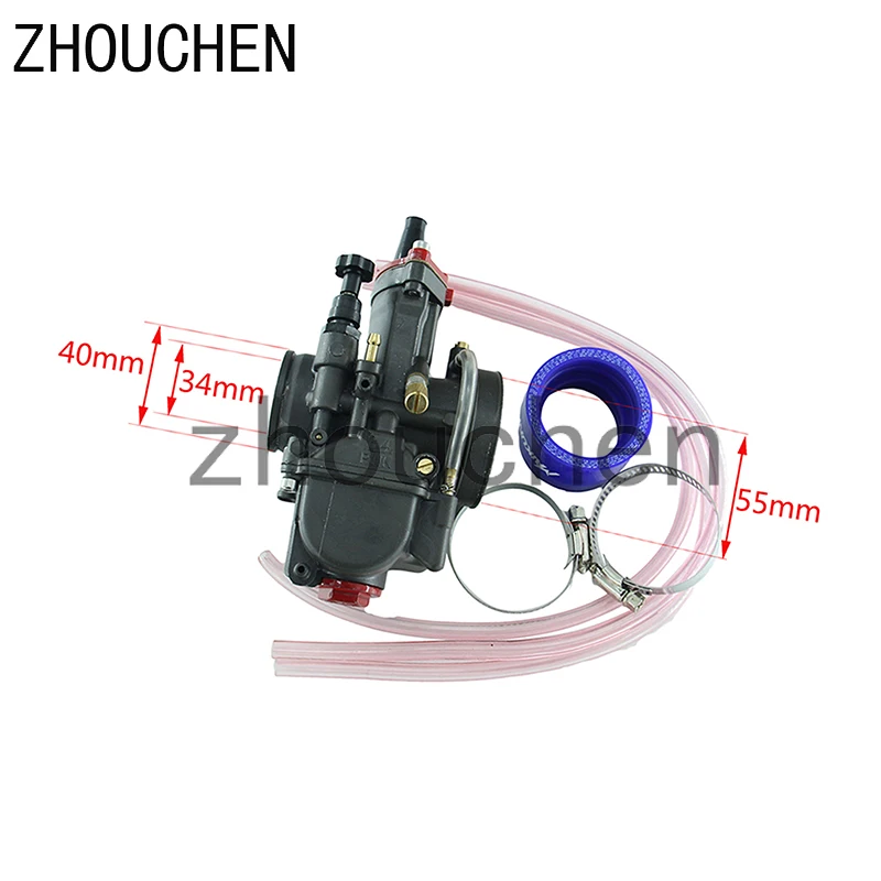 Motcross Carburetor PKW34 34mm Manual Choke Zongshen 250cc NC250 Engine parts HK-134PWK34 | Автомобили и мотоциклы