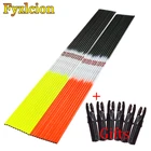 Стрельба из лука, вал из чистого углеродного волокна, желтое или оранжевое светящееся покрытие 30 дюймов, стержень 300 340 400, аксессуары для стрельбы сделай сам