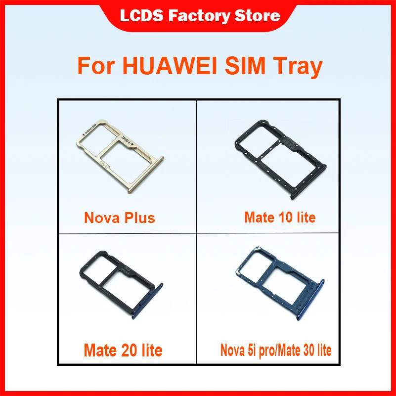 Держатель карты памяти MicroSD AAA лоток для Nano Sim карт адаптер HUAWEI Nova Plus mate 10 lite 20 30 5i