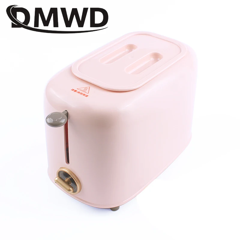 dmwd 2 slices electric stainless steel toaster automatic bread maker breakfast baking machine two slot toast sandwich grill oven free global shipping