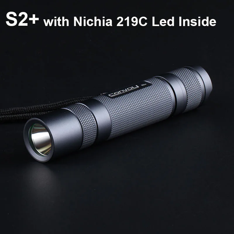 

Convoy S2+ Flashlight with Nichia 219C 7135*4 Biscotti Firmware 18650 Flash Torch Light Camping Fishing Bicycle Linterna Lamp