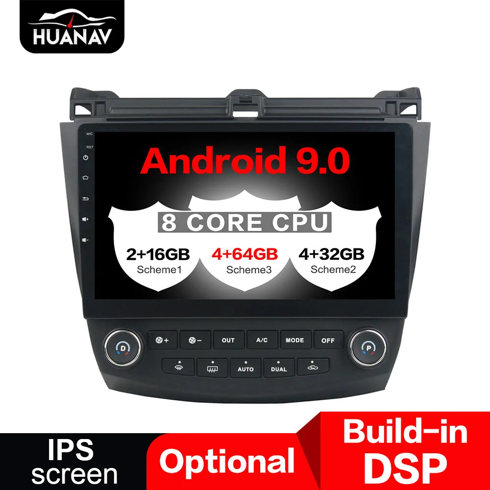 

Android 9.0 Car DVD player GPS Navigation For Honda Accord 7 2003-2007 Car Auto Radio stereo multimedia player screen head unit