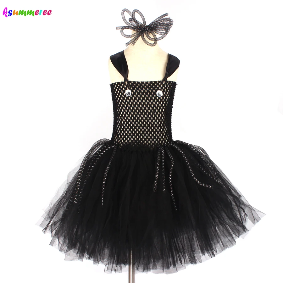 3D привидение паук Костюм с балетной юбкой для девочек карнавальные костюмы на