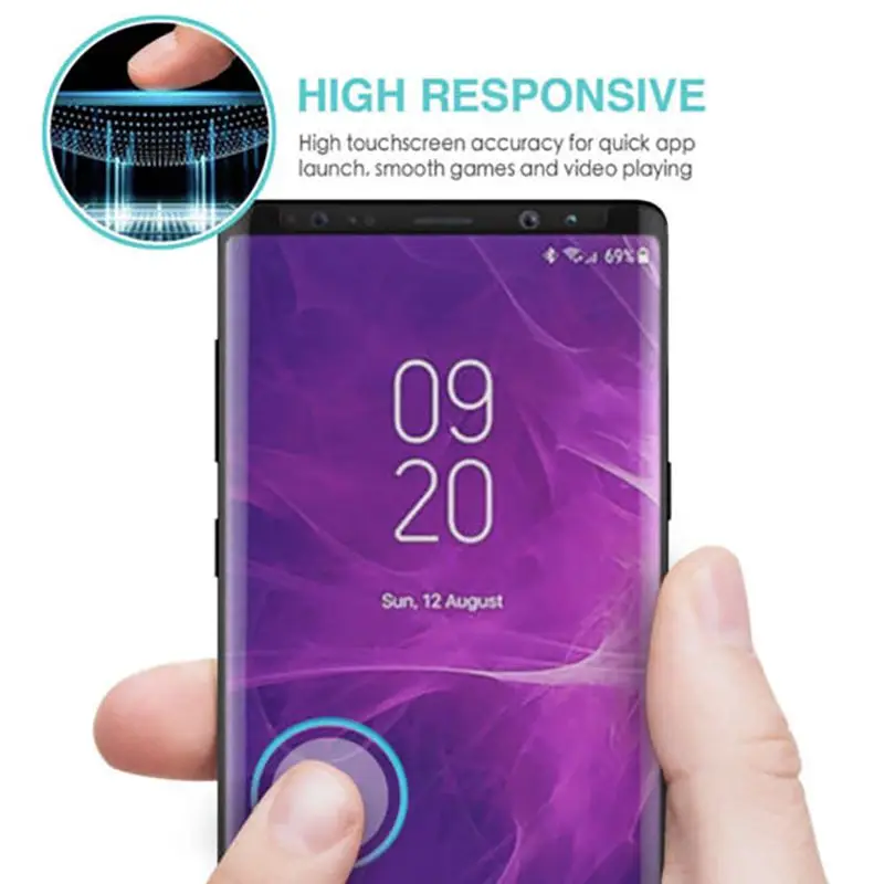 Подходит для samsung NOTE 9 полный экран 3D изогнутый полное покрытие закаленное стекло