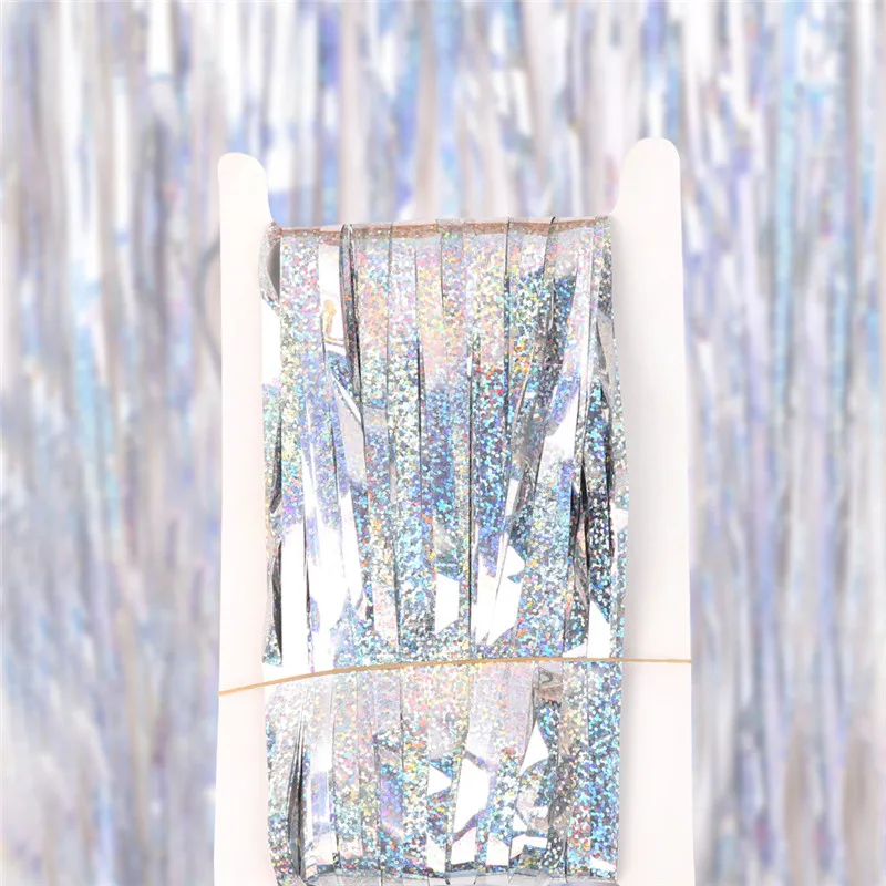 Фон для вечеринки Baby Shower Anniversary Decor Party Backdrop Curtains Glitter Multicolor Tinsel Fringe Foil Curtain Birthday Wedding Decoration on - Занавески с блестками и фольгированная драпировка в многоцветных тонах для декорирования Baby Shower Ann