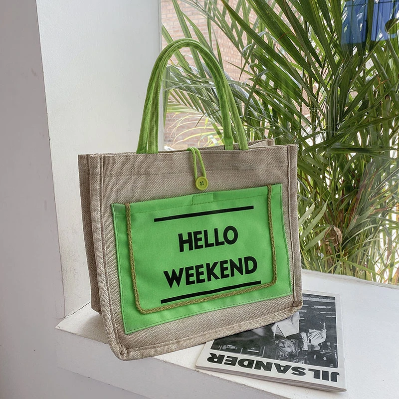 

Женская сумка на плечо, с буквенным принтом в стиле ретро, Дизайнерские пуговицы