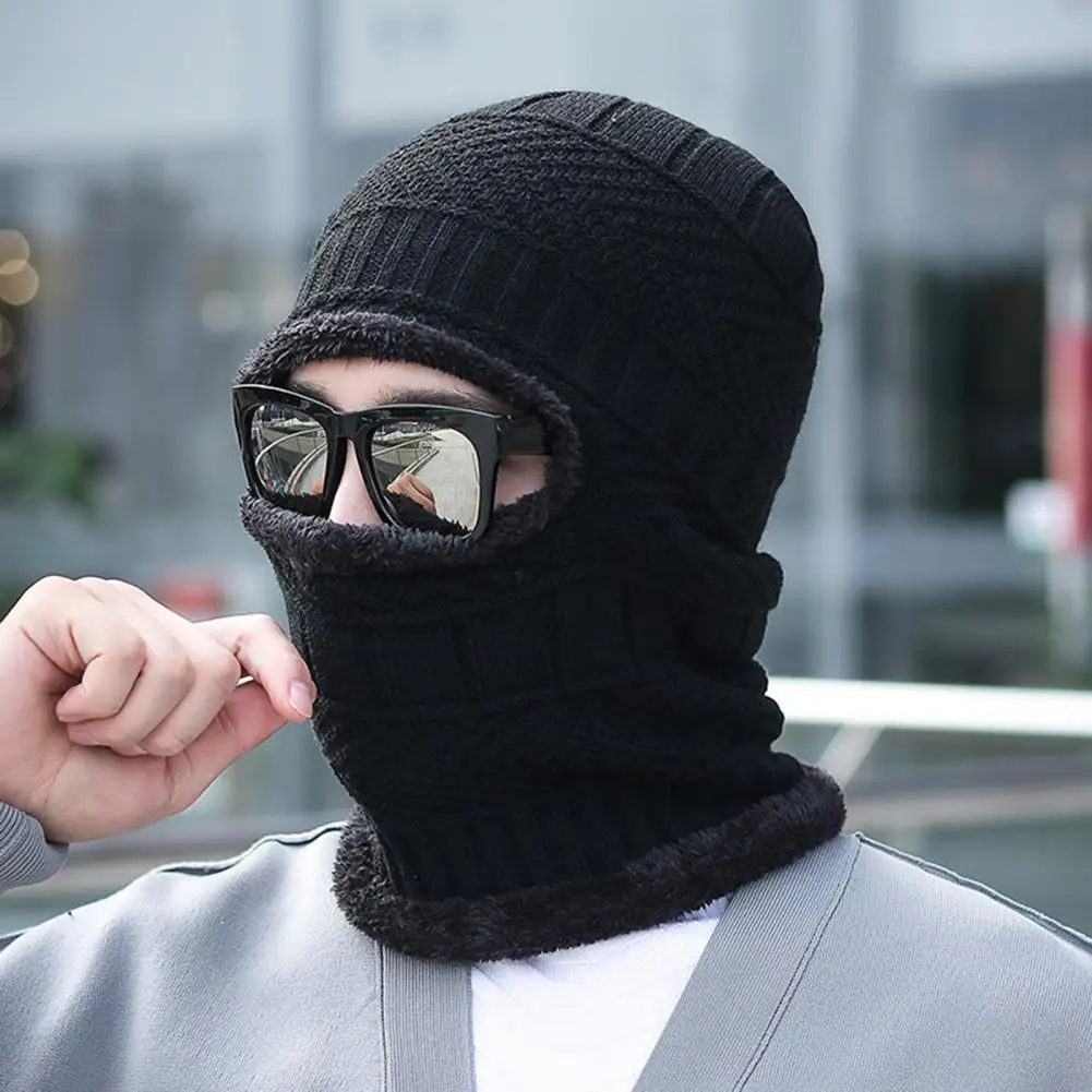 

Brimless Autumn Winter Warm Knitting Cap Scarf Face Cover for Cycling