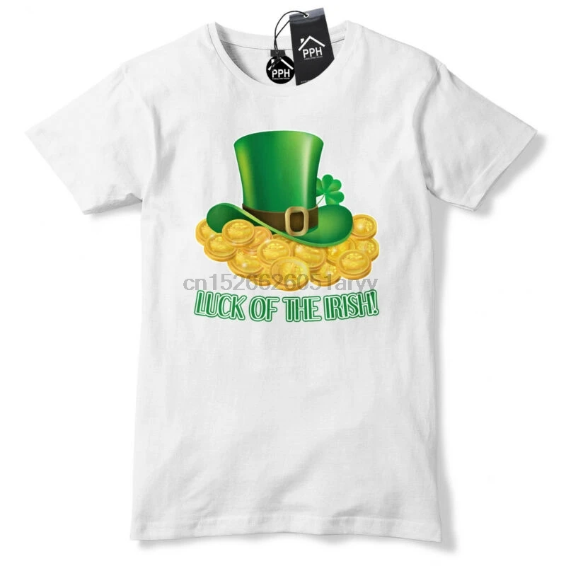 

Luck of the Irish Ireland Leprechaun Gold Hat St Patricks Day T shirt Tshirt P2