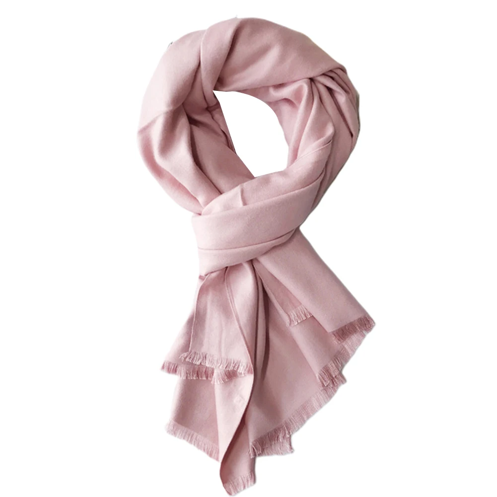 

Women Outdoor Warm Solid Color Thin Long Faux Cashmere Scarf Shawl Neck Wrap