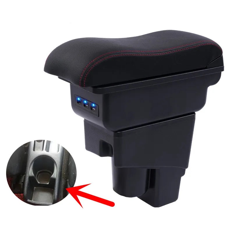 Arm Rest Rotatable For Honda Fit Jazz 2002-2008 Hatchback Center Centre Console Storage Box Armrest 2003 2004 2005 2006 2007 | Автомобили