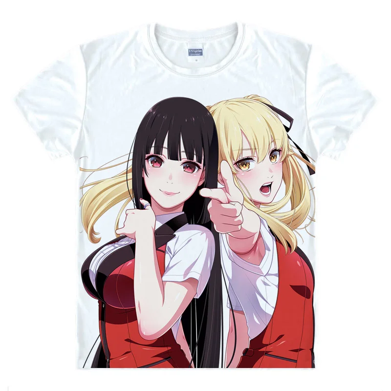 Футболка для косплея соблазнительный геймблер Kakegurui летняя футболка юмэко