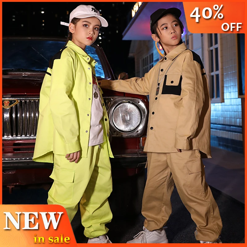 Новый костюм в стиле хип хоп детская Однотонная рубашка для мальчиков Модная