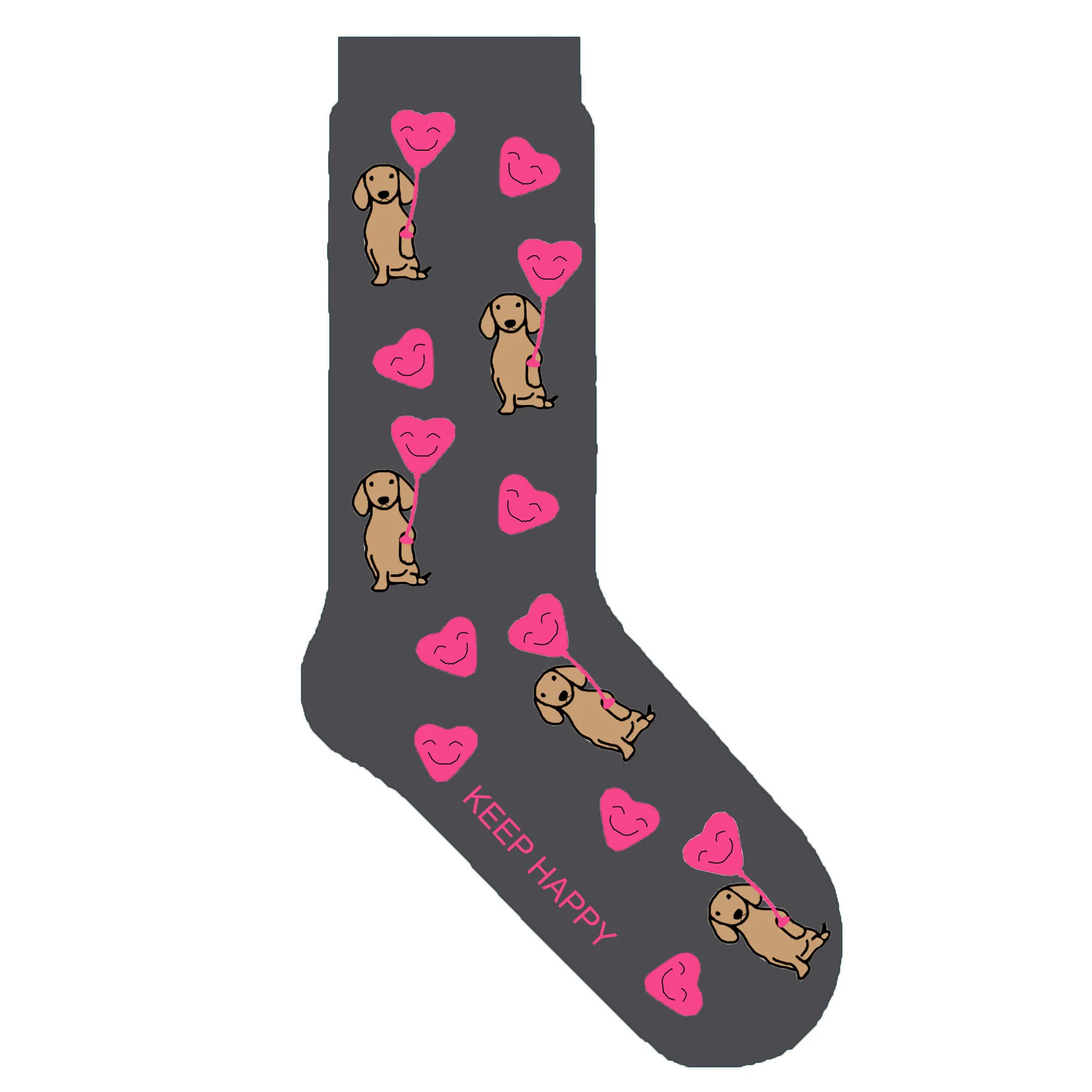 sausage dog gift sox Милые таксы носки с романтические воздушные шары женские носки kawaii колбаса собака тематический подарок для любителей домашних животных мама 50 пара/лот - Цвет: sausage dog gift sox