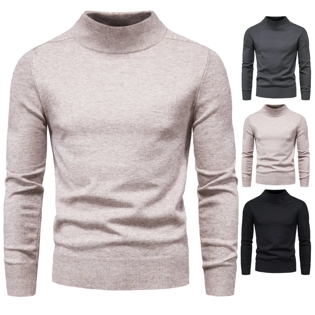 

Sweater Men 2020 New Fashion Casual Men's Solid-color Half-turtleneck Blouse Slimming Men's Long-sleeved Sweaters