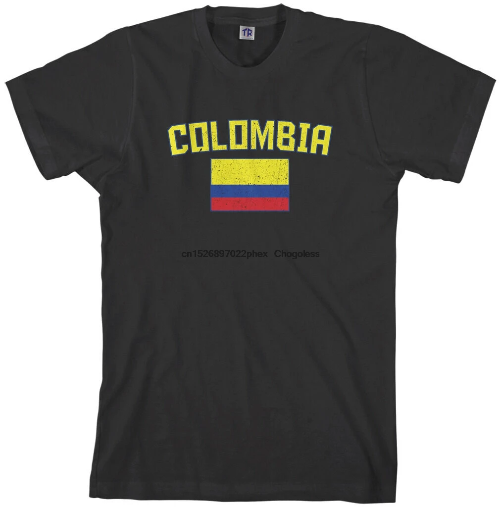 Мужская футболка с флагом Колумбии Threadrock Богота Колумбийская | одежда