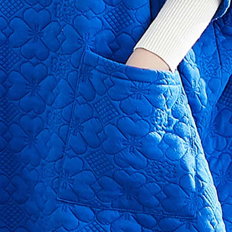 

2019 New Winter Women Dress Oversize Cotton Female Lady Dresses Plus Size Elegant Flowers Pockets Big Size Loose Dress Vestidos