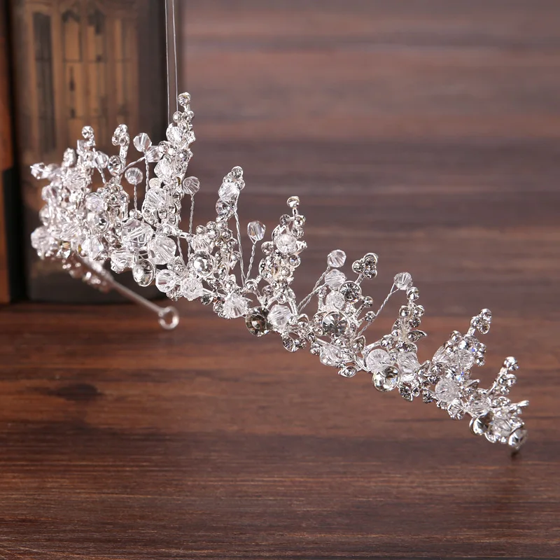 Модные свадебные аксессуары для волос Корона головной убор невесты хрустальные