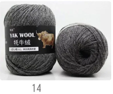 14DarkGray 3 шт. Meetee мягкие Як крючки для вязания шерстью кашемировая пряжа линии ручной вязки грубой DIY мужчин женщин шарф пальто жилет свитер шляпа аксессуары - Цвет: 14DarkGray