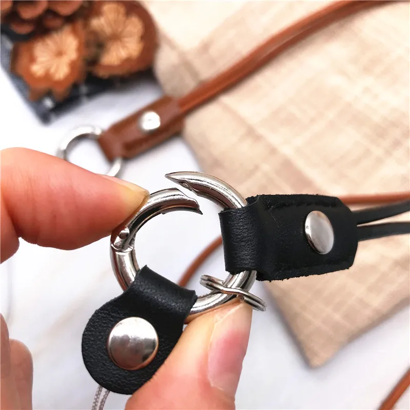 Высококачественный съемный кожаный шнурок на шею мобильный телефон USB держатель