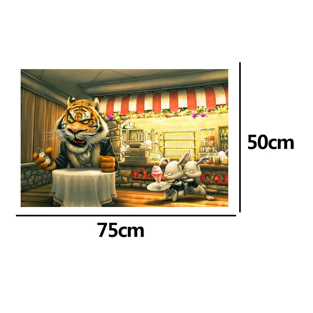 

Cute Animals Portrait Educational Craft 1000 Pieces Paper Jigsaw Puzzles 75 X 50cm for Bedroom Decoration Stickers