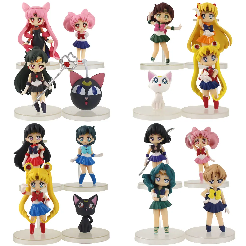 16 шт./лот Аниме фигурки игрушечные ПВХ модели куклы 6 ~ 7 см|sailor mars|anime sailor moonfigure toy |