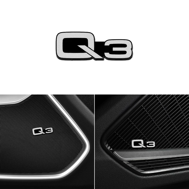 3D алюминиевый динамик стерео значок эмблема наклейка для Audi Q3 2017 2018 аксессуары